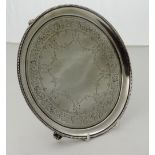 A small Victorian silver Salver, with en