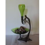 An unusual Art Nouveau plated Stand, pos