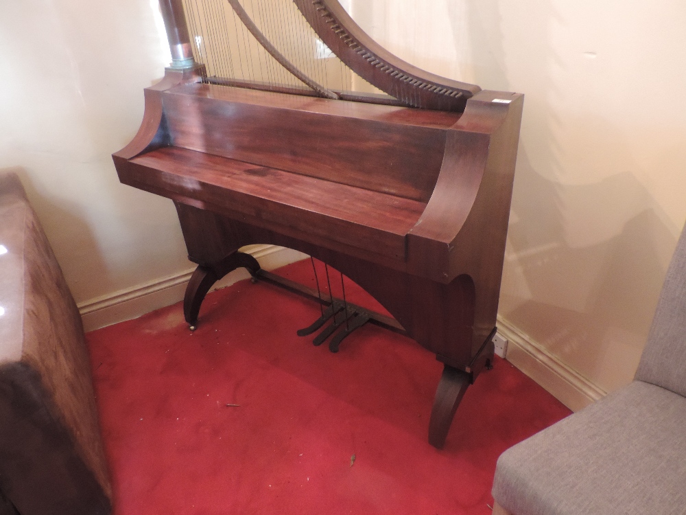 A rare and unusual Regency mahogany French Harpsichord, - Image 8 of 17