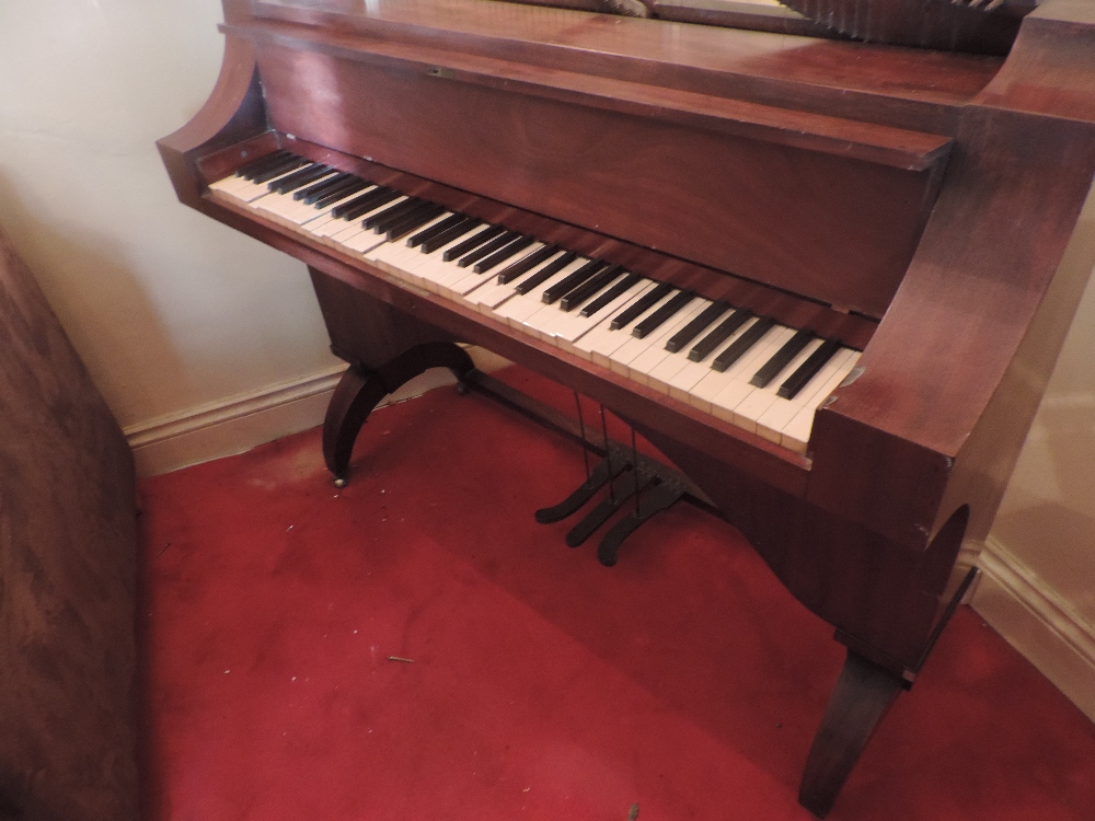 A rare and unusual Regency mahogany French Harpsichord, - Image 12 of 17