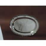 A large Irish George III period plain silver Platter / Tray,