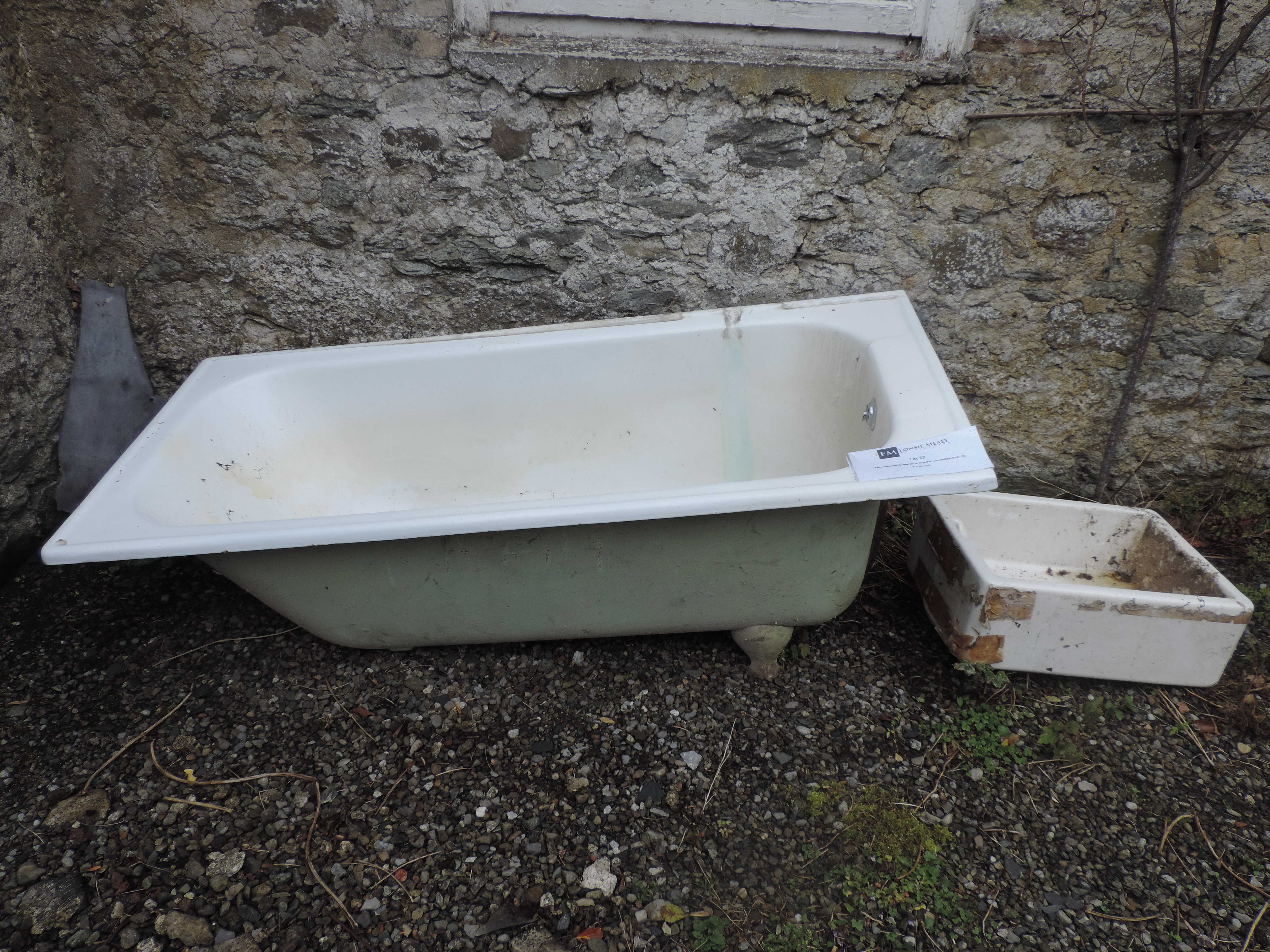 Two cast iron Baths, as is, together wit