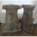 A pair of plaster work Pedestals, in the