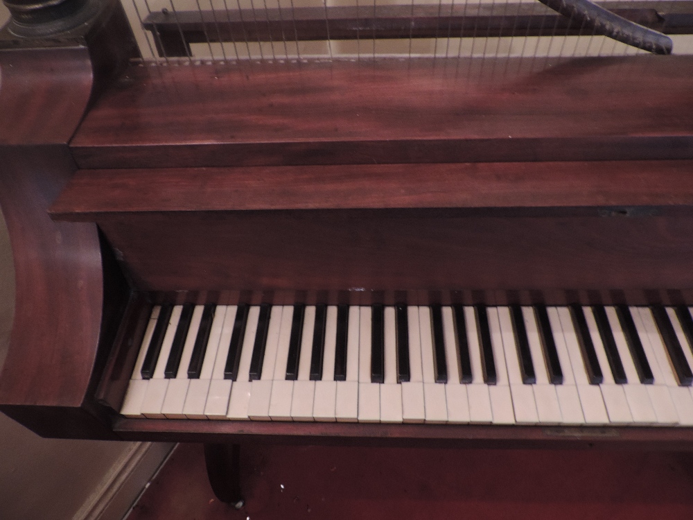 A rare and unusual Regency mahogany French Harpsichord, - Image 5 of 17