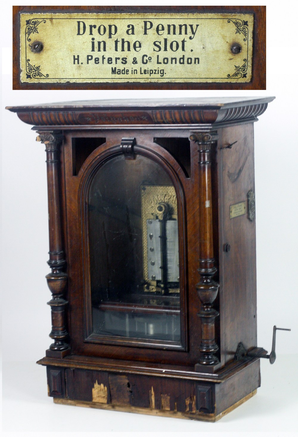 A late 19th Century walnut cased Polypho