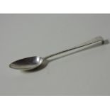An unusual plain 18th Century Irish silver Table Spoon, with hooked handle, by John Pittar,