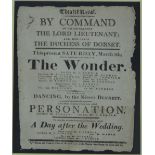 Theatre Royal Dublin: An early playbill,