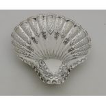 A pierced silver scallop shell shaped Di