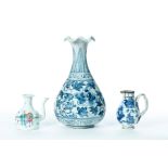THREE PIECES OF CHINESE PORCELAIN. Eighteenth-20th century. Small Famille Rose teapot, 4"h., and a