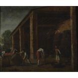 Vendemmia,  SCUOLA ROMANA, XVII SEC., Olio su tela, cm. 58.5x71,5Antica cornice in legno dipinto e