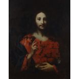 Cristo Benedicente,  SCUOLA FIORENTINA SEC. XVII, Olio su tela, cm. 97x77cornice in legno intagliato