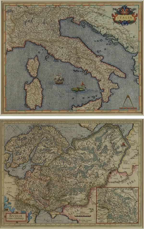 Coppia di stampe,  ANONIMO DEL XIX SEC., A) Italia, rappresentazione prospettica  per Gerardum