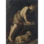 San Giovanni Battista alla sorgente,  GIOVANNI ANTONIO GALLI DETTO LO SPADARINO, Olio su tela, cm.