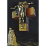 Crocifissione  SALVADOR DALÌ Multiplo in metallo dipinto, mm. 250x360; es. 424/499