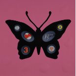 Butterfly effect  RENZO NUCARA Legno, carta, smalti, resina, cm. 50x50Firma, e numero archivio sul