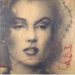 Un graffio per Marilyn  OMAR GALLIANI Grafite e pastello su tavola, cm. 35x35Firma e titolo sul