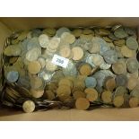 BOX OF ASSORTED COPPER COINS