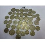 BAG OF 1920-46 SILVER SHILLINGS, SIXPENCES AND THREEPENCES