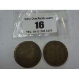 2 CHARLES 1ST SHILLINGS 1663 AND 1671