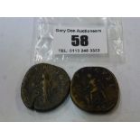 2 ROMAN BRONZE COINS