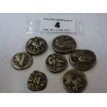 6 EARLY GREEK COINS AND A CONTINENTAL HAMMERED COIN