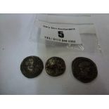 3 ROMAN SILVER COINS