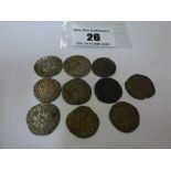 9 EDWARD PENNIES AND HENRY VIII HALF GROAT