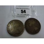 1707E AND 1713 HALF CROWNS