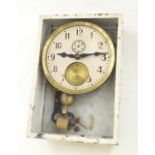 Electrique Brillie electric wall clock, the 9" cream dial with subsidiary seconds dial and
