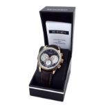 Sekonda gold plated chronograph gentleman's wristwatch, ref. 3412, quartz, 43mm, boxed