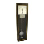 Oak Siemens & Halske one second electric master clock with tape programmer, the 13" square white