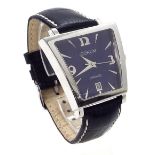 Corum Trapeze automatic stainless steel gentleman's wristwatch, ref. 82.404.20, the blue angular