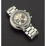 Tissot T12 vintage chronograph stainless steel gentleman's bracelet watch, internal bezel, the