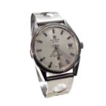 Tissot Seastar automatic gentleman's stainless steel wristwatch, the silvered dial with baton