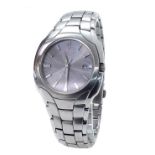 Citizen Eco-Drive stainless steel gentleman's bracelet watch, ref. E111-S022240, silvered dial
