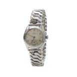 Rolex Oyster 1940s mid-size stainless steel bracelet watch, ref. 3166, ser. no. 161285, circular