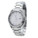 Omega Seamaster Aqua Terra 150m stainless steel gentleman's bracelet watch, the silvered 'Teak