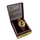 Citizen stainless steel and gold plated gentleman's wristwatch, gilt dial with sun and moon