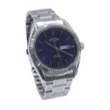 Rotary Day-Date stainless steel gentleman's bracelet watch, quartz, ref. GB00162/05, 38mm