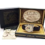 Good Le Coultre automatic stainless gentleman's wristwatch with original box and tags, circa 1956,