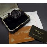 Gerald Genta automatic dual-time stainless steel gentleman's wristwatch, ref. G 3135,4, ser. no.