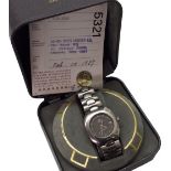 Omega Seamaster Titane Quartz gentleman's bracelet watch, ref. TT396.00981, 32mm; original box and