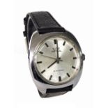 Smiths Astral automatic stainless steel gentleman's wristwatch, the circular silvered dial with