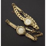 Accurist and Rotary 9ct lady's bracelet watches, 24.8gm overall (2)