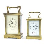 Carriage clock timepiece, the green dial plate inscribed Searle & Co Limited, Royal Exchange,