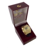 Certina Biostar Electronic gold plated and stainless steel gentleman's wristwatch, the circular gilt