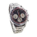 Enicar Jet J-Graph G stainless steel and chromium plated chronograph gentleman's wristwatch, circa