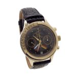 Poljot chronograph commemorative gold plated gentleman's wristwatch, Poljot 3133 movement, 38mm *