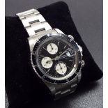 Tudor Oyster Date Automatic-Chrono Time 'Big Block' stainless steel gentleman's bracelet watch, ref.