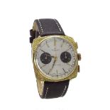 Breitling Top Time chronograph gold plated gentleman's wristwatch, ref. 2009, gold plated square